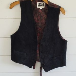 British mist genuine leather vest